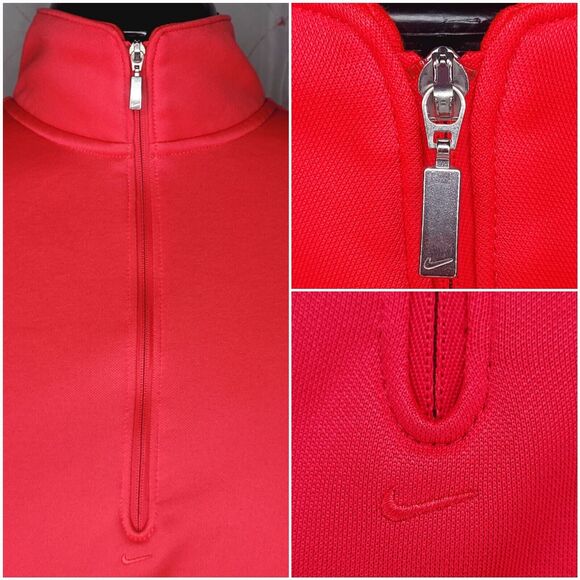 Nike Golf Tour Performance Therma-fit Coral Red 1/4 Quarter Zip Size Large - Picture 2 of 8